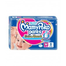 Mamypoko Pants Baby Diaper Medium 8 Pcs (7 - 12 Kg)